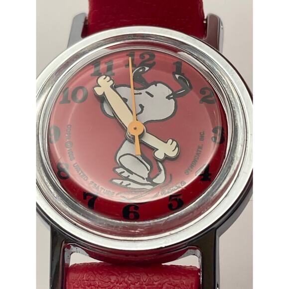 VTG Timex Snoopy Mechanical Wind Up Watch 25mm Original Band Plus Extra Band - Picture 3 of 13